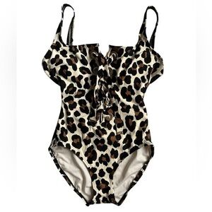 Michael Kors Leopard Print One Piece Swimsuit